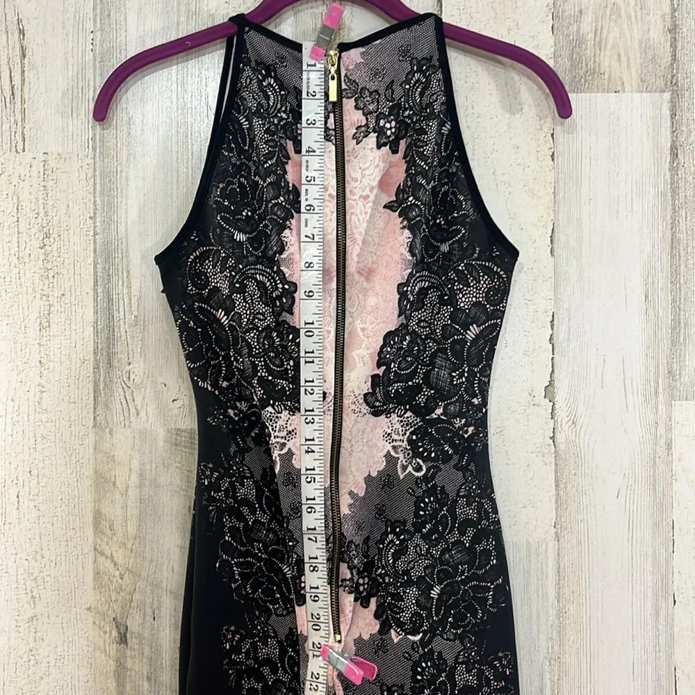 B Darlin  Womens Juniors' Printed High-Neck Bodycon Dress size 1 / 2 - Picture 9 of 13